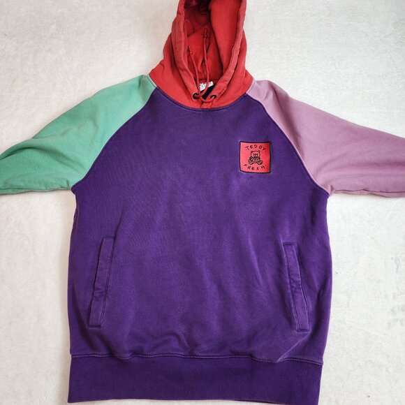 Teddy Fresh Colorblock Hoodie Sweatshirt Mens Medium - Picture 6 of 8